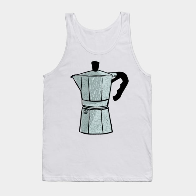 Moka Pot Art Print | Essential Decor for Cafeterias and Coffee Enthusiasts Tank Top by Sgrel-art